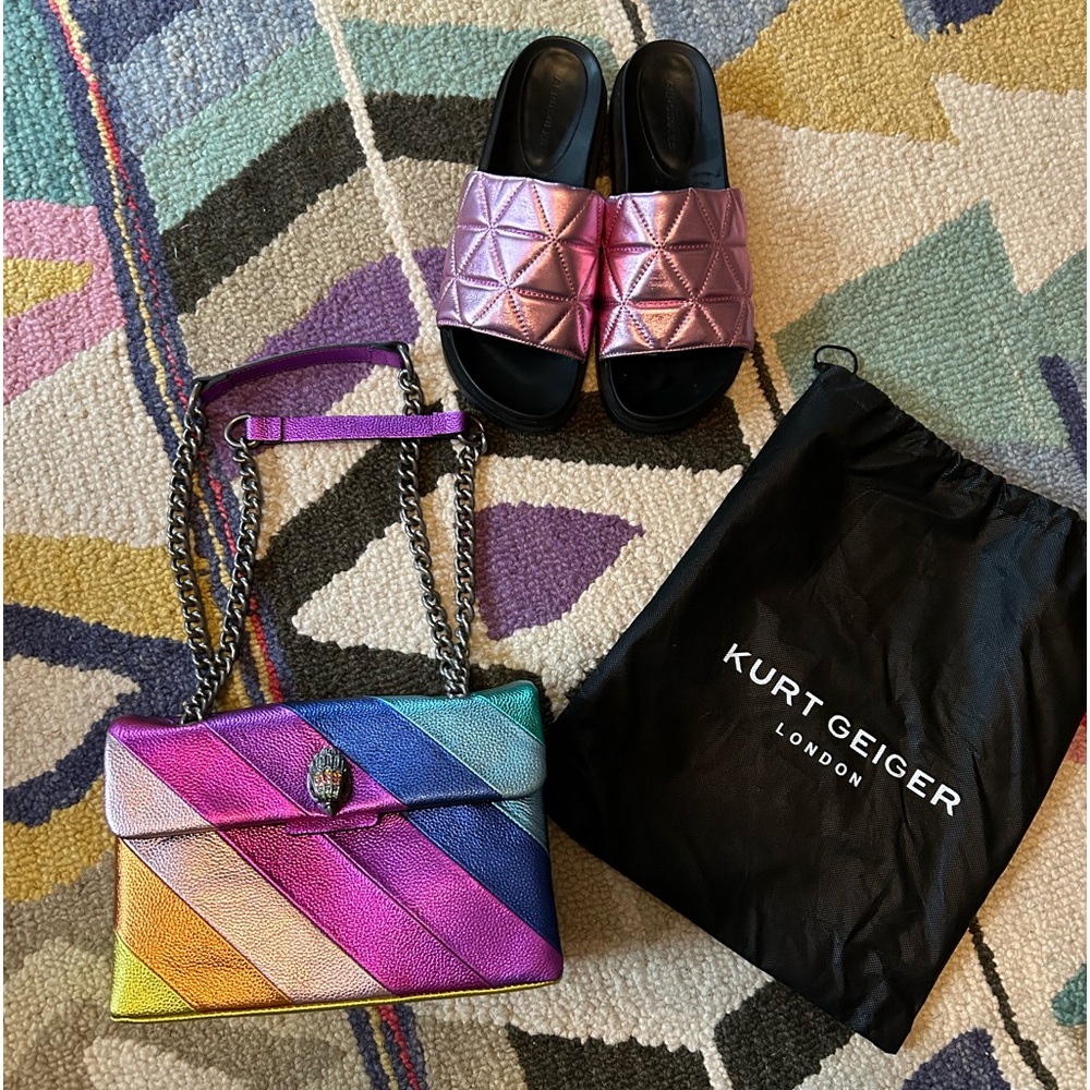 KURT GEIGER LARGE RAINBOW KENSINGTON BAG LIKE BRAND NEW